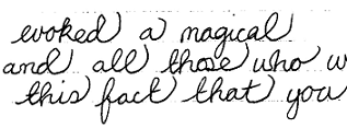 Handwriting sample